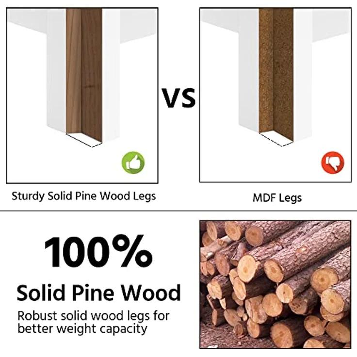 Yaheetech Kaffeetisch mit X-förmige Rahmen Sofatisch mit Viel Stauraum Couchtisch mit Ablagefläche Beistelltisch 100 cm L × 50 cm B × 45 cm H Weiß – Bild 6