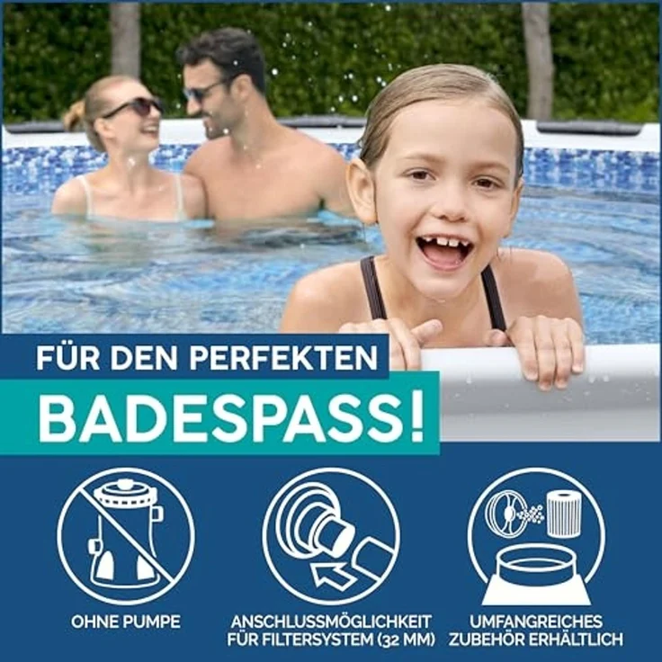 Steel Pro MAX™ Solo Pool ohne Zubehör Ø 366x100 cm, lichtgrau, rund – Bild 4