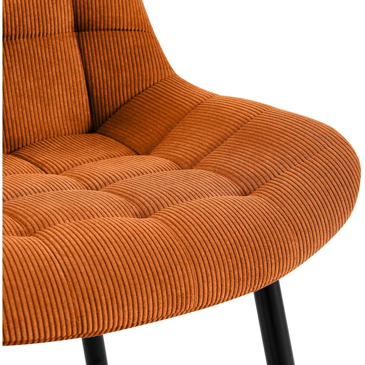 CLP Esszimmerstuhl Sardna Cordbezug gepolstert mit Rückenlehne,orange – Bild 5