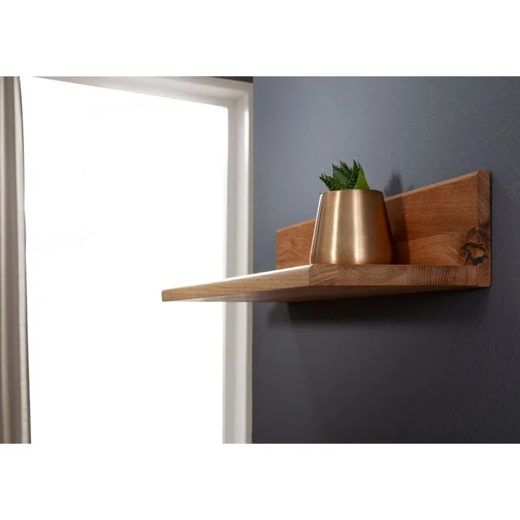 Wandregal Wild-/Zerreiche 49x20x12 natur geölt FRANKFURT #103 – Bild 2