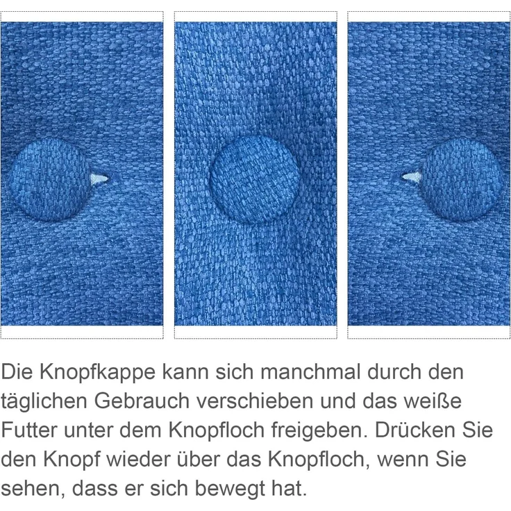 VERCART Keilkissen, Grau, Cord, 50 x 20 x 200 cm – Bild 6