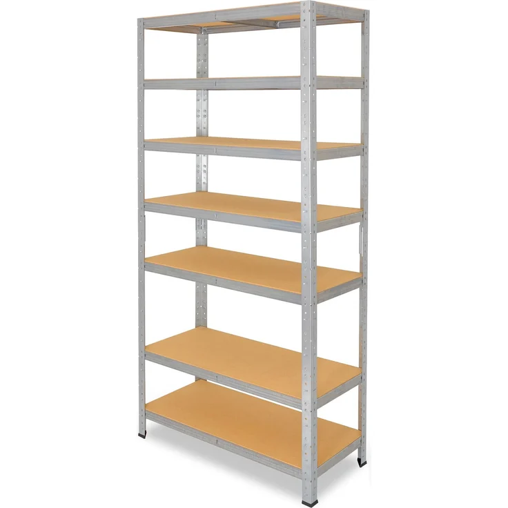 shelfplaza HOME 200x110x50 cm Schwerlastregal in grau-verzinkt mit 7 Böden und 125 kg Traglast pro Boden – Bild 6