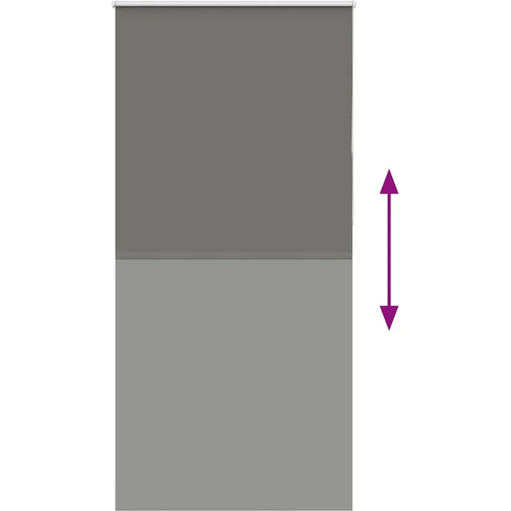 vidaXL Verdunkelungsrollo Grau 95x210 cm Stoffbreite 90,7 cm Polyester 4011179 – Bild 4
