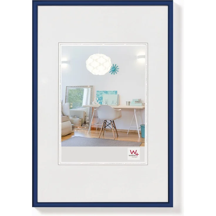 walther design Bilderrahmen blau 15 x 20 cm New Lifestyle Kunststoffrahmen KV520L
