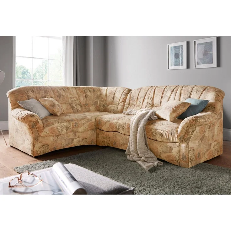 DOMO collection Ecksofa Bahia, zeitlos und elegant, bequeme Armlehnen, L-Form, wahlweise mit Bettfunktion – Bild 2