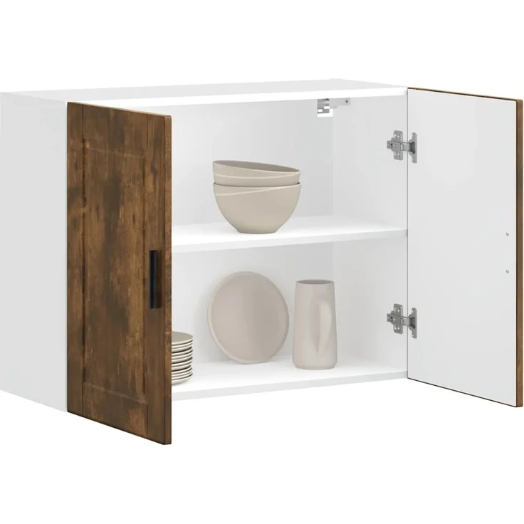 vidaXL Küchen-Hängeschrank Porto Räuchereiche Holzwerkstoff 854072 – Bild 1