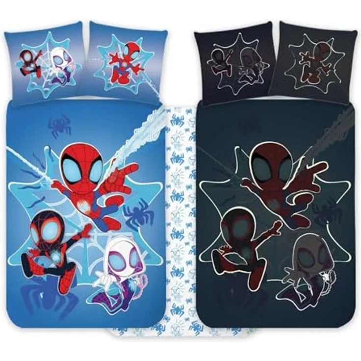 BrandMac Kinderbettwäsche Spidey Kinderbett Bettwäsche Set 100x135 cm + 40x60 cm 100% Baumwolle – Bild 1