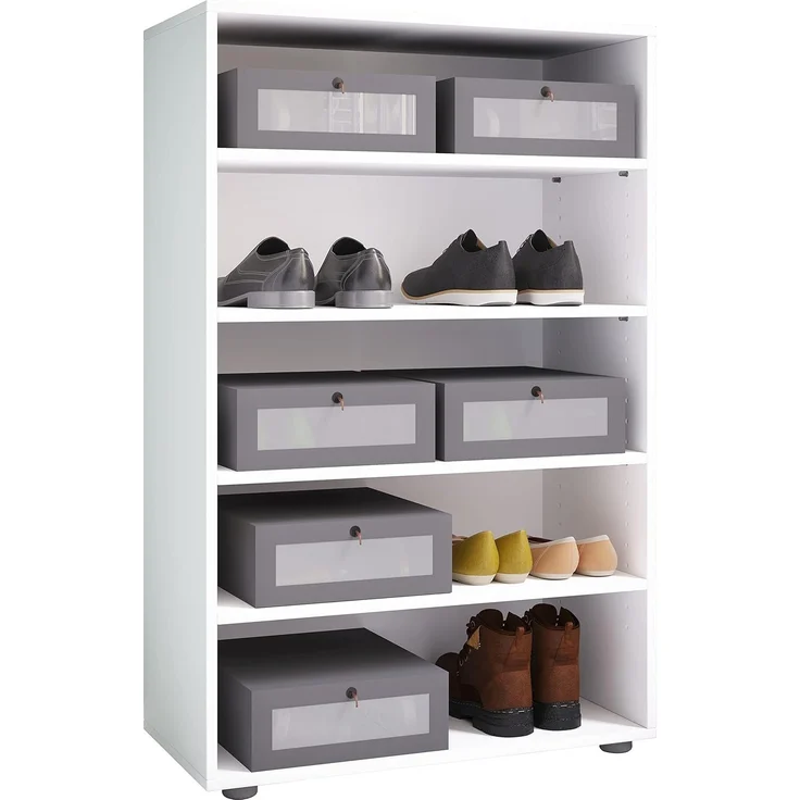 VCM Schuhschrank Lona 917828 Weiß H. 110 x B. 70 x T. 37 cm – Bild 1
