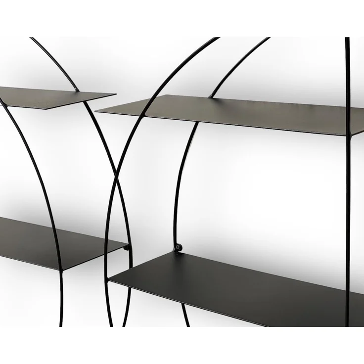 DanDiBo Wandregal Metall Schwarz Rund 96460 Wandmontage 80 cm Modern Wand Wandhalter Regal Wanddeko – Bild 6