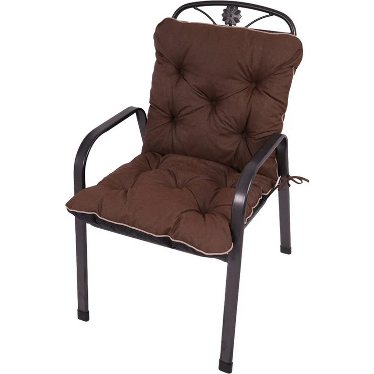 TexDeko Sitzauflage Ecolen Niedriglehner 50 x 50 x 50cm - gesteppte Gartenstuhl-Auflage, (1× Gartenstuhl-Auflage (100 × 50cm), UV-Beständig, Wasserabweisend mit Anti-Rutsch Boden – Bild 1
