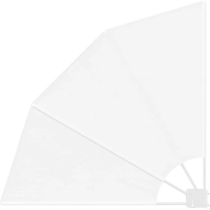 vidaXL Balkon Sichtschutz 115 x 115 cm Polyester Weiß 42000912 – Bild 2