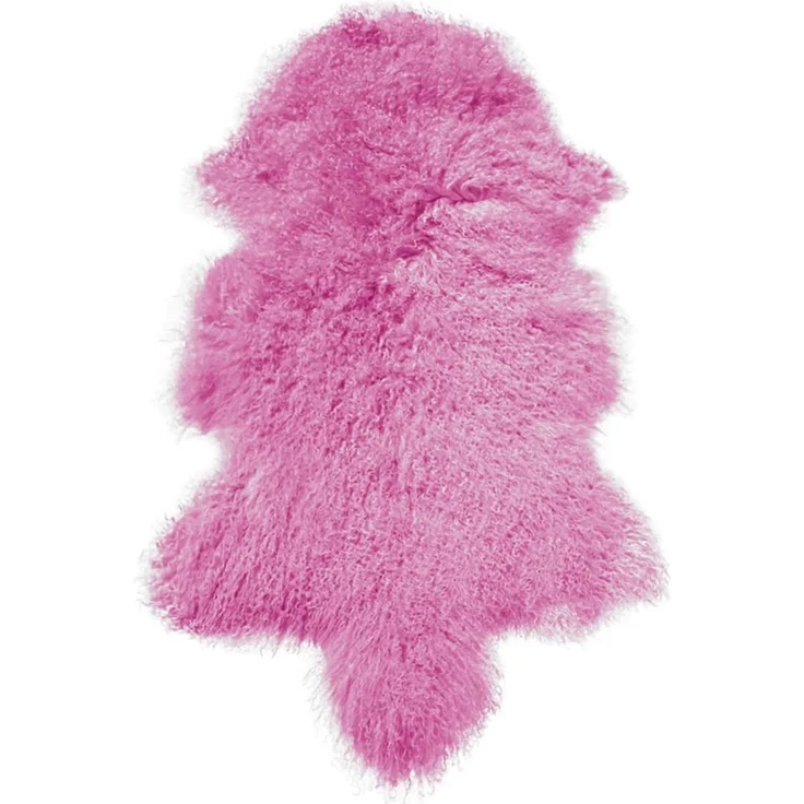 Lammfell Tibet Farbe: Pink | Größe: 90-100 – Bild 1