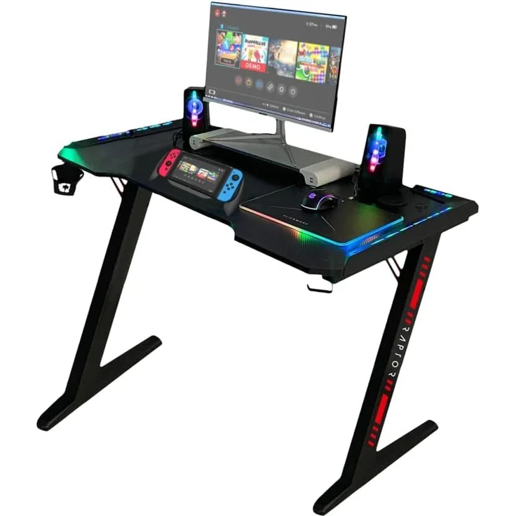 Raptor Gaming Tisch GT100 schwarz-grau – Bild 9