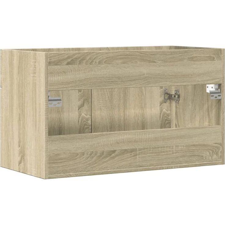 Waschbeckenunterschrank, Badschrank, Unterschrank Sonoma-Eiche 90x38,5x46 Holzwerkstoff j364p – Bild 6