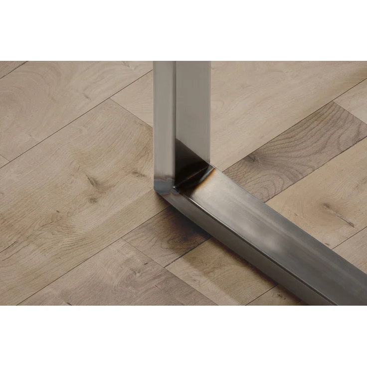 Esstisch >TABLES< Artisan Eiche Dekor, U-Gestell Rohstahl - 140x74,7x90cm (BxHxT) – Bild 5