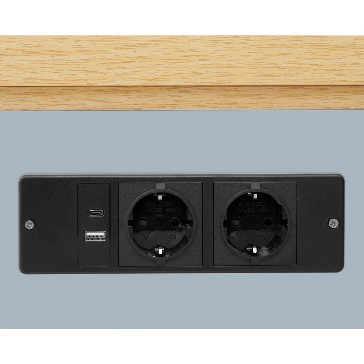 Kücheninsel 125,5-187,5x71x93 cm mit LED-Beleuchtung, USB-Anschluss und ausziehbarer Tischplatte – Bild 10