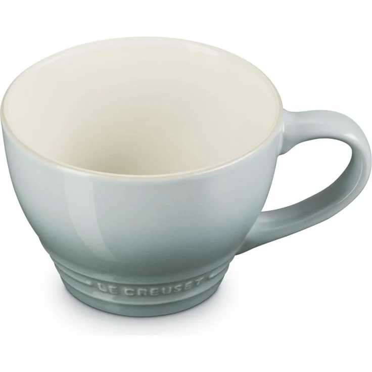 LE CREUSET Große Cappuccino Tasse aus Steinzeug, 400 ml, Sea Salt
