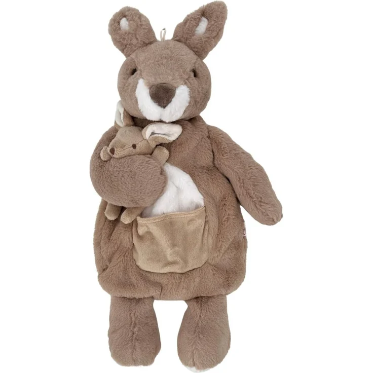 Kuschelfamilie „Känguru Pearl & Baby Pollie“ mit 0,8 L Wärmflasche & Kirschke. – Bild 1