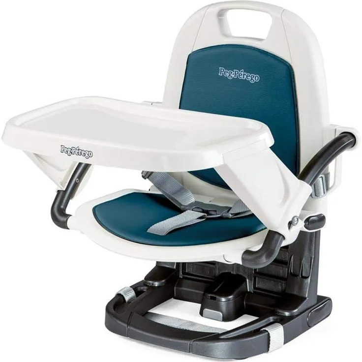 Peg Perego 'Rialto' Reisehochstuhl (Lederimitat), Petrolio