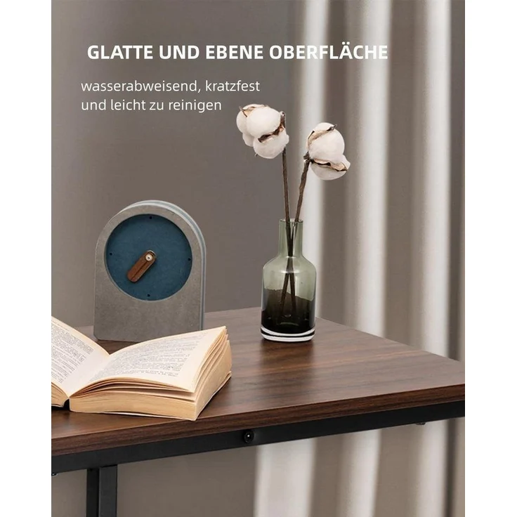 Woltu Beistelltisch (1-St), Kaffeetisch Couchtisch Sofatisch aus Metall MDF – Bild 3