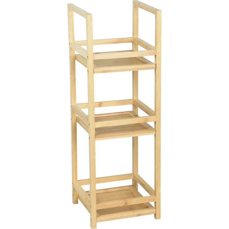 casa NOVA Badregal Bambus BHT 26x76x26 cm braun Badezimmer-Regal Duschregal