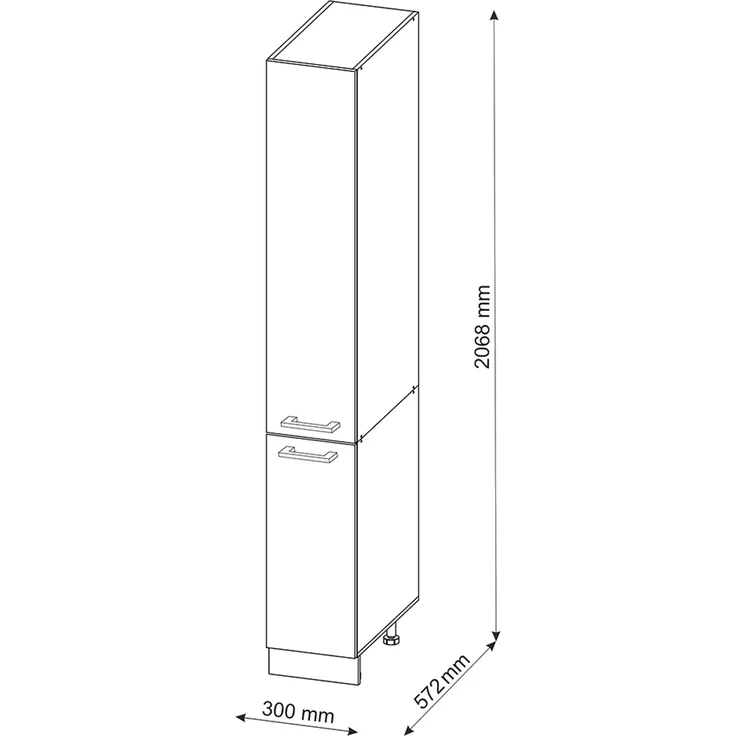 Apothekerschrank R-Line Weiß 30 cm J-Shape Vicco – Bild 3