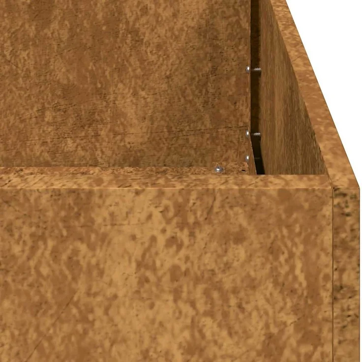 vidaXL Pflanzkübel Rostig 100x100x80 cm Wetterfester Stahl 860828 – Bild 8