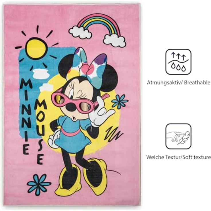 Disney Kinderteppich Disney Home - 80x120 cm - Spiderman, Cars, Frozen, Mickey, Minnie, Rechteckig, Höhe: 5 mm – Bild 4