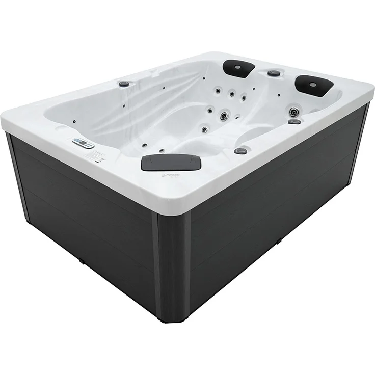 HOME DELUXE Outdoor-Whirlpool 'Sunset', 220 x 156 cm, für 3 Personen, mit Treppe & Thermoabdeckung – Bild 2