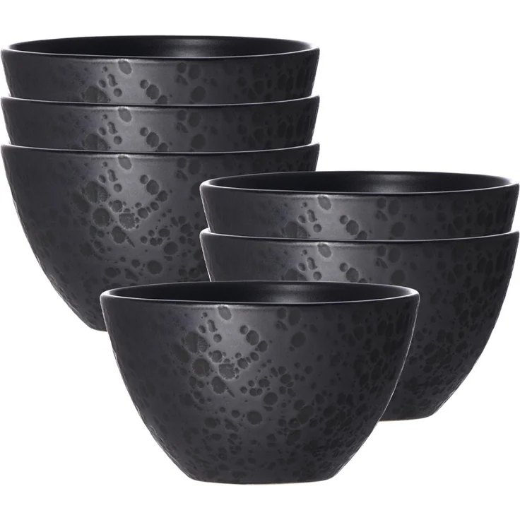 Ritzenhoff & Breker Kitwe Müslischale ø 14 cm schwarz 6er Set – Bild 1