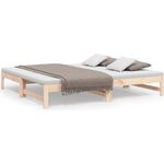 vidaXL Tagesbett Ausziehbar 2x(75x190) cm Massivholz Kiefer [823419]