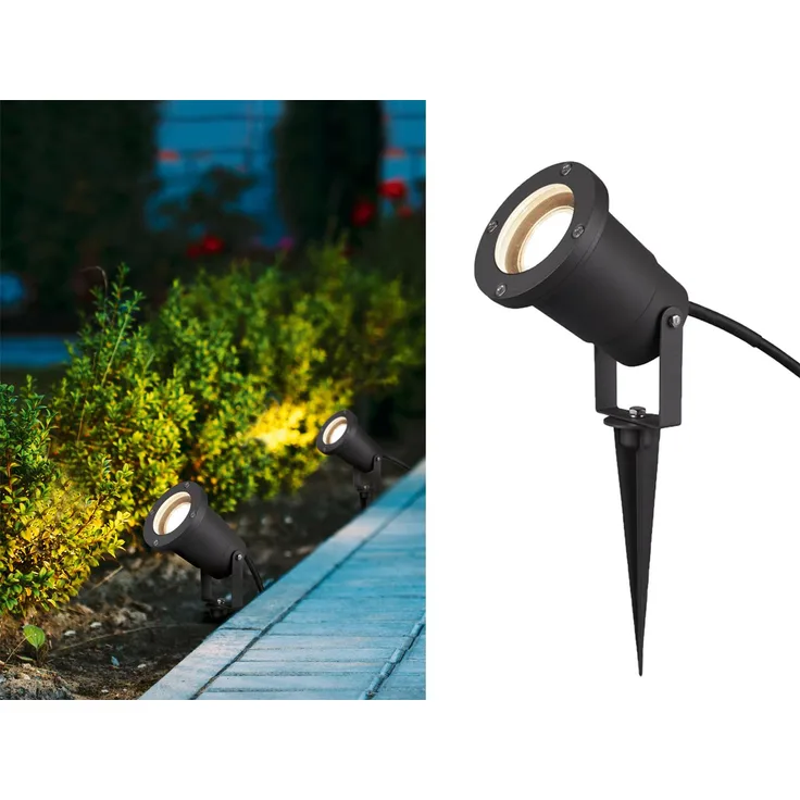 Schwenkbarer LED Garten Baumstrahler mit Erdspieß & 5m Anschlusskabel Ø 9,2cm