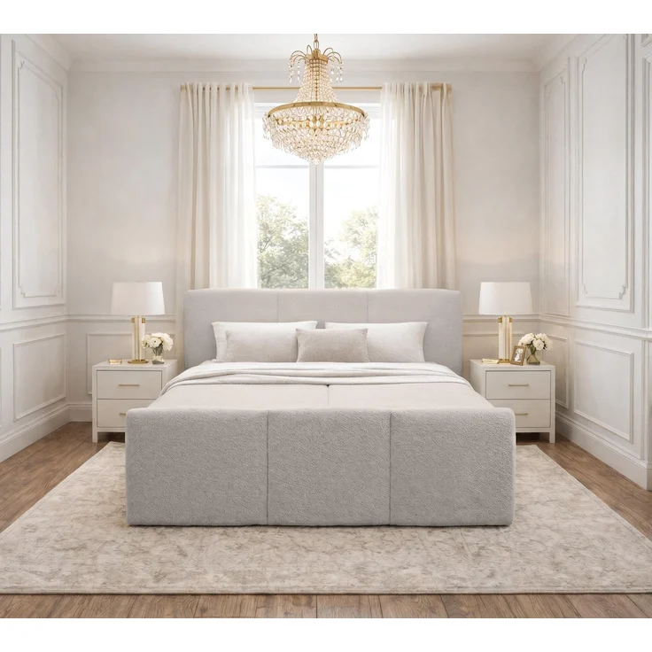 AX LIVING Boxspringbett in Beige Ankarra 140x200 cm Bett mit Stauraum – Bild 2
