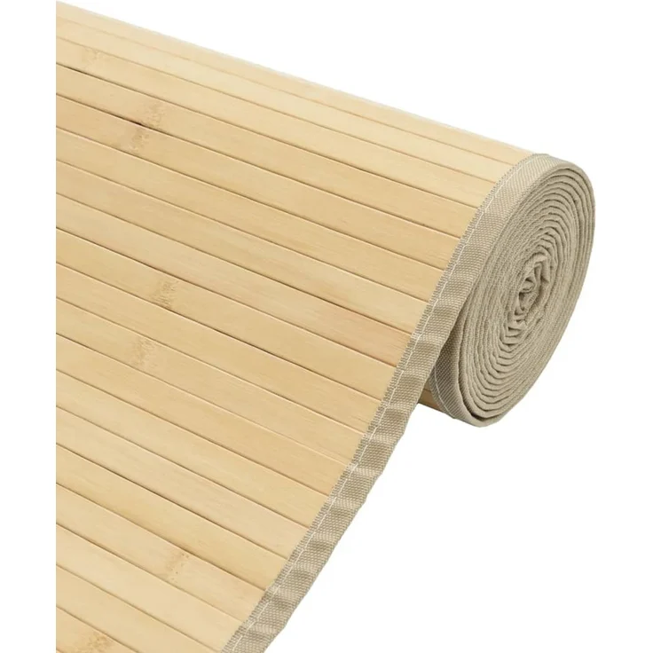 vidaXL Teppich Rechteckig Hell Natur 60x300 cm Bambus 376843 – Bild 4