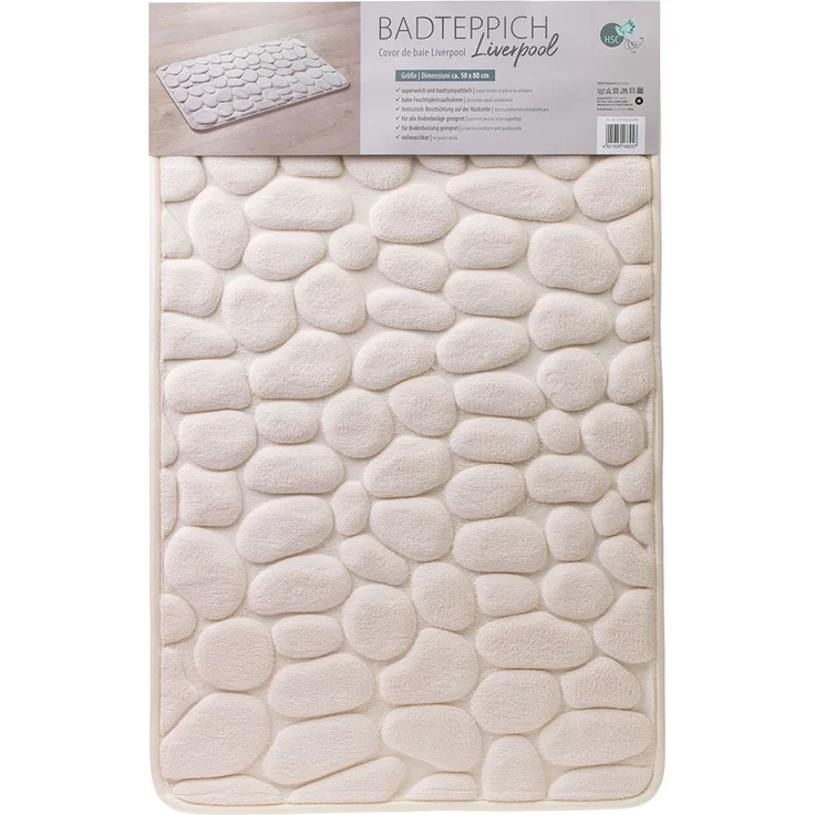 HSC Home-Style-Creation GmbH Schaum-Badematte Liverpool, Höhe 15 mm, Memory Schaum, rutschhemmend, schnelltrocknend, strapazierfähig, superweich, hautsympathisch, vollwaschbar, langlebig, wasserabsorbierend, Fußbodenheizung geeignet, Polyester, rechtec... – Bild 1