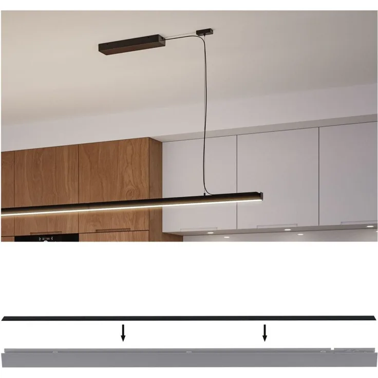 Paulmann Abdeckung für Lichtleiste Linion Kunststoff schwarz