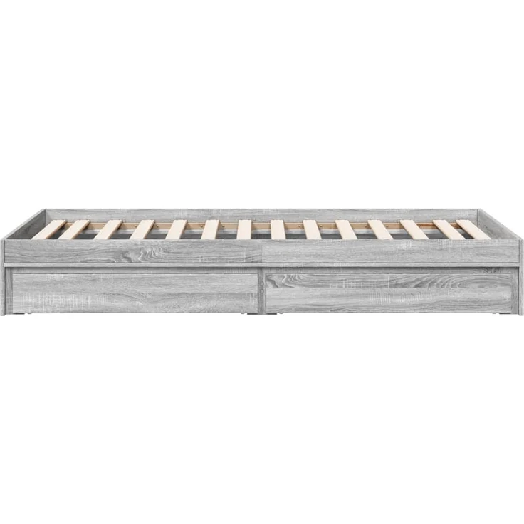 vidaXL Bettgestell mit Schubladen Grau Sonoma 90x200 cm Holzwerkstoff 3280683 – Bild 4