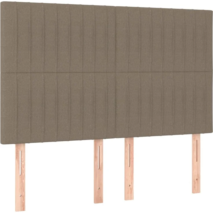 vidaXL Kopfteile 4 Stk. Taupe 72 x 5 x 78/88 cm Stoff 3116572 – Bild 2