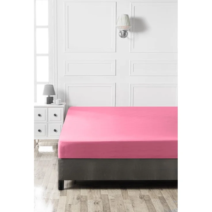 L'essentiel Maison 'Pink' Ranforce Spannbettlaken (FR) (IT) (ES) (DE), Rosa, 200+30 x 90 cm – Bild 2