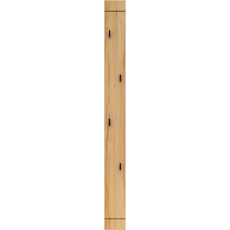 XORA 'OHIO' Wandgarderobe Paneel schmal, MDF Wildeiche, 14 x 150 x 2 cm, mit 4 Haken – Bild 1