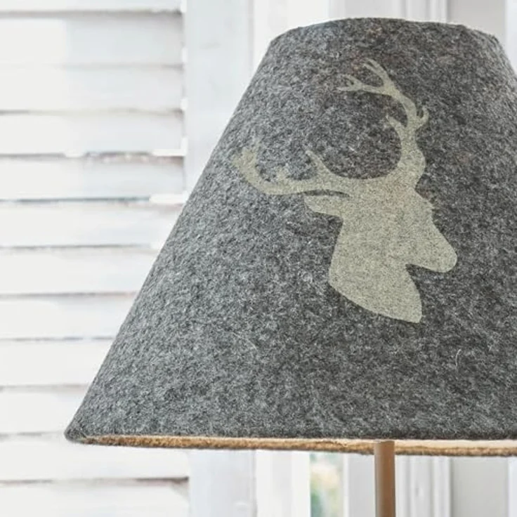 Mirabeau Tischleuchte Tischlampe Lodge grau/braun – Bild 5