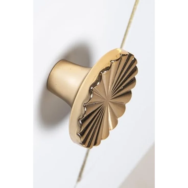 DRW Eingangstisch Konsolentisch aus Holz mit Zwei Schubladen in Weiß und Gold, 90 x 30 x 80 cm – Bild 4