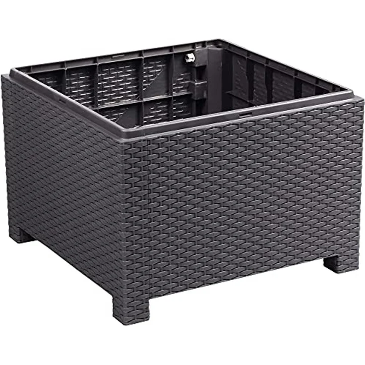 ONDIS24 Beistelltisch Gartentisch Artemide, Loungetisch mit Aufbewahrungsbox, mit Staufach, 59 x 59 x45 (H) cm, witterungs- und uvbeständig – Bild 4