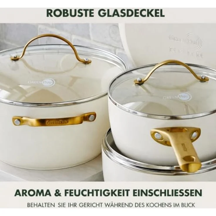 GreenPan Padova Reserve 6-tlg. Topf&Pfannenset Creme – Bild 7