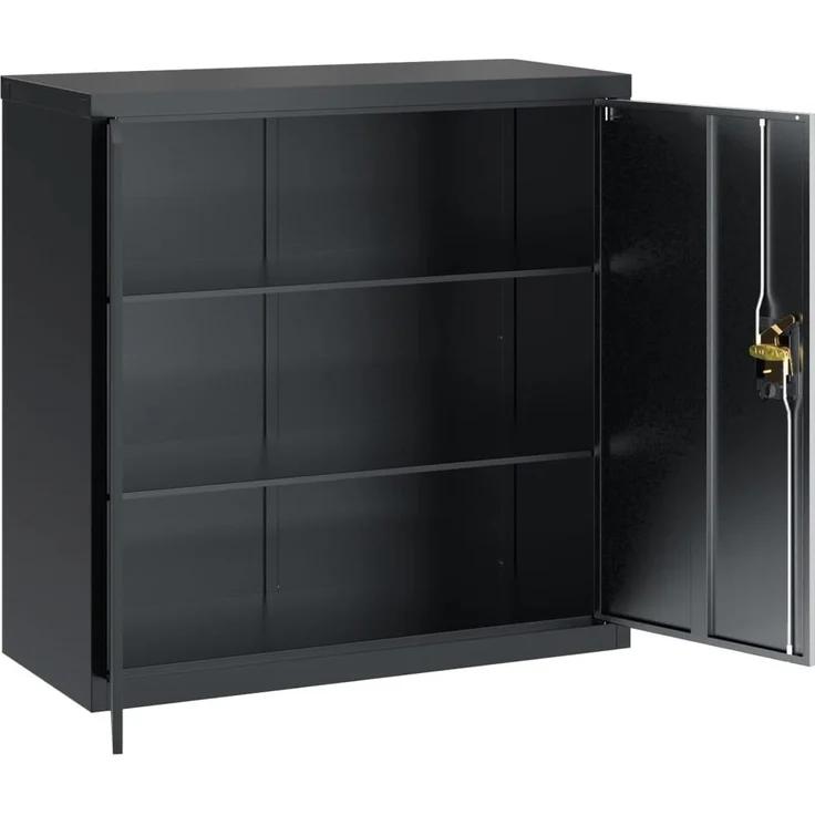 vidaXL Aktenschrank Anthrazit 90x40x130 cm Stahl 3188329 – Bild 8