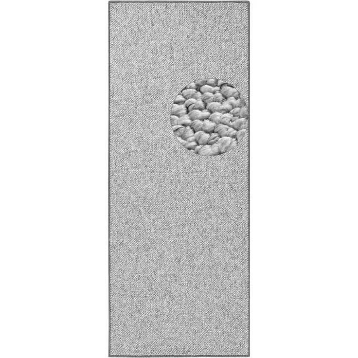 Woll-Optik Teppich Wolly Grau - 80x300x0,1cm