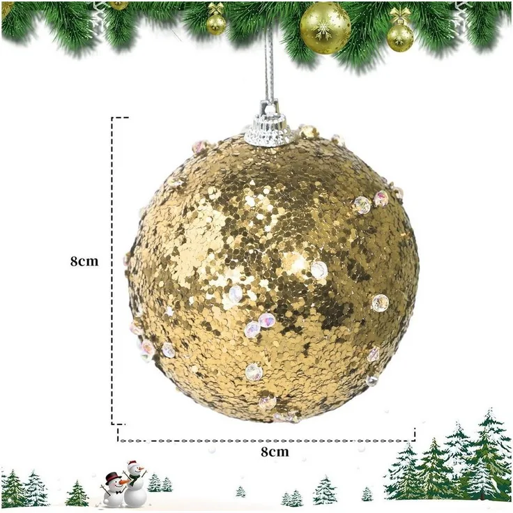M&W DAS DESIGN Weihnachtsbaumkugel Weihnachtskugeln Christmas Decorations 8CM