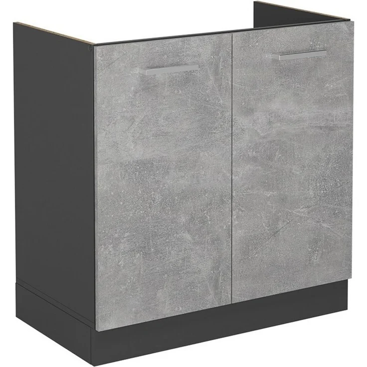Spülenunterschrank R-Line Beton 80 cm ohne Arbeitsplatte Vicco – Bild 1