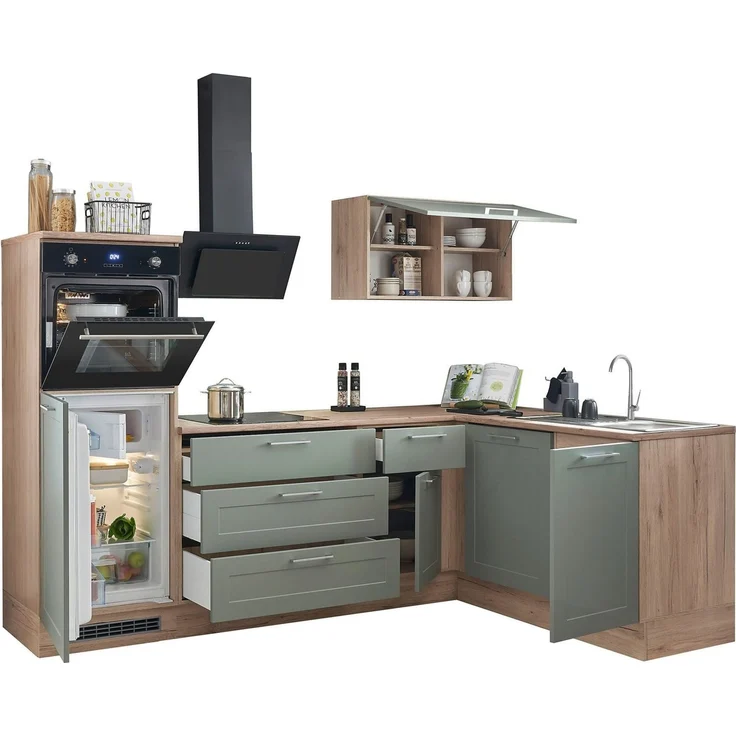 BASIC by Balculina Winkelküche Marsi, Stellmaße 260x175 cm, wahlweise E-Geräten, mit Soft-Close-Funktion – Bild 2