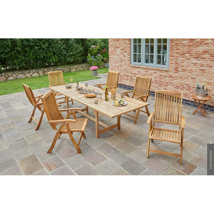 LC Garden »Birmingham« Gartenstuhl Teak Klappstuhl – Bild 1